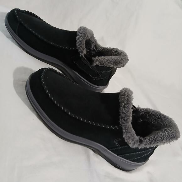 Orthofeet Suede Sherpa Lined Shoes Women’s 8 B Medium Black/Black Step-In heel - Picture 16 of 16